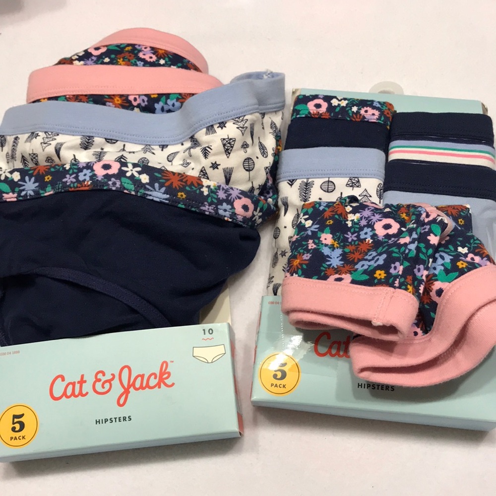 9 pack Cat & Jack girls hipster underwear